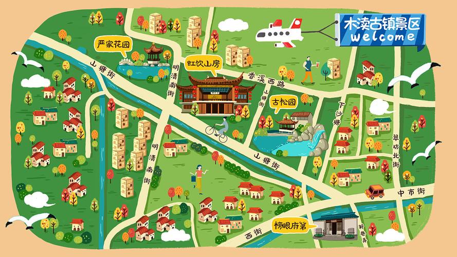 周村手绘地图：一机在手，智慧景区游览无忧