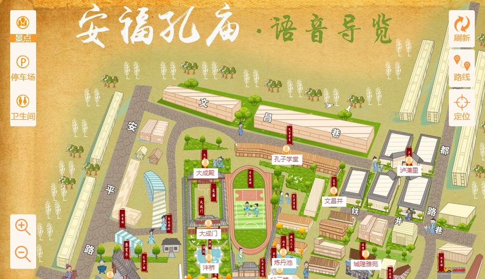 周村手绘地图：智慧景区智能化服务的延伸